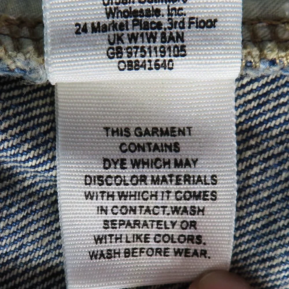 We the Free Zip it Up Denim Mini Skirt Distressed Frayed Raw Hem Blue Size 28 - Picture 10 of 12